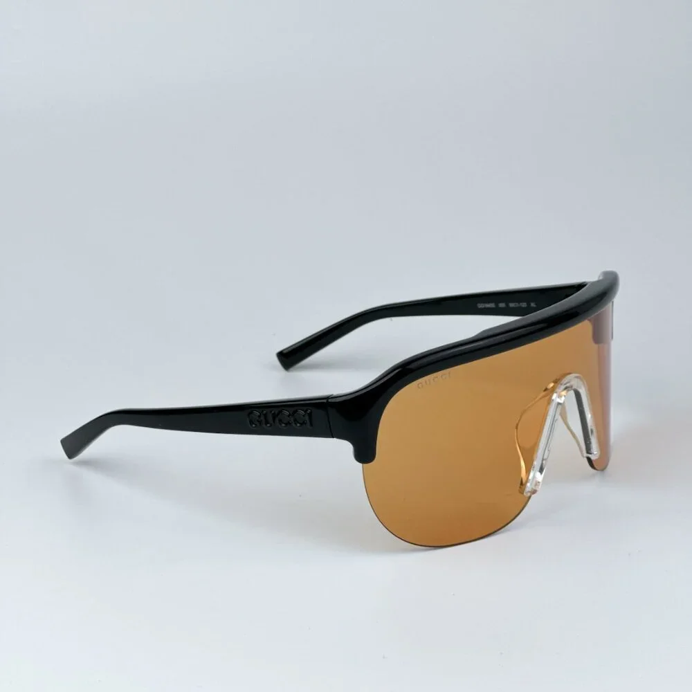 Gucci GG1645S 005 BRAND NEW Sunglasses Black Orange Unisex Mask